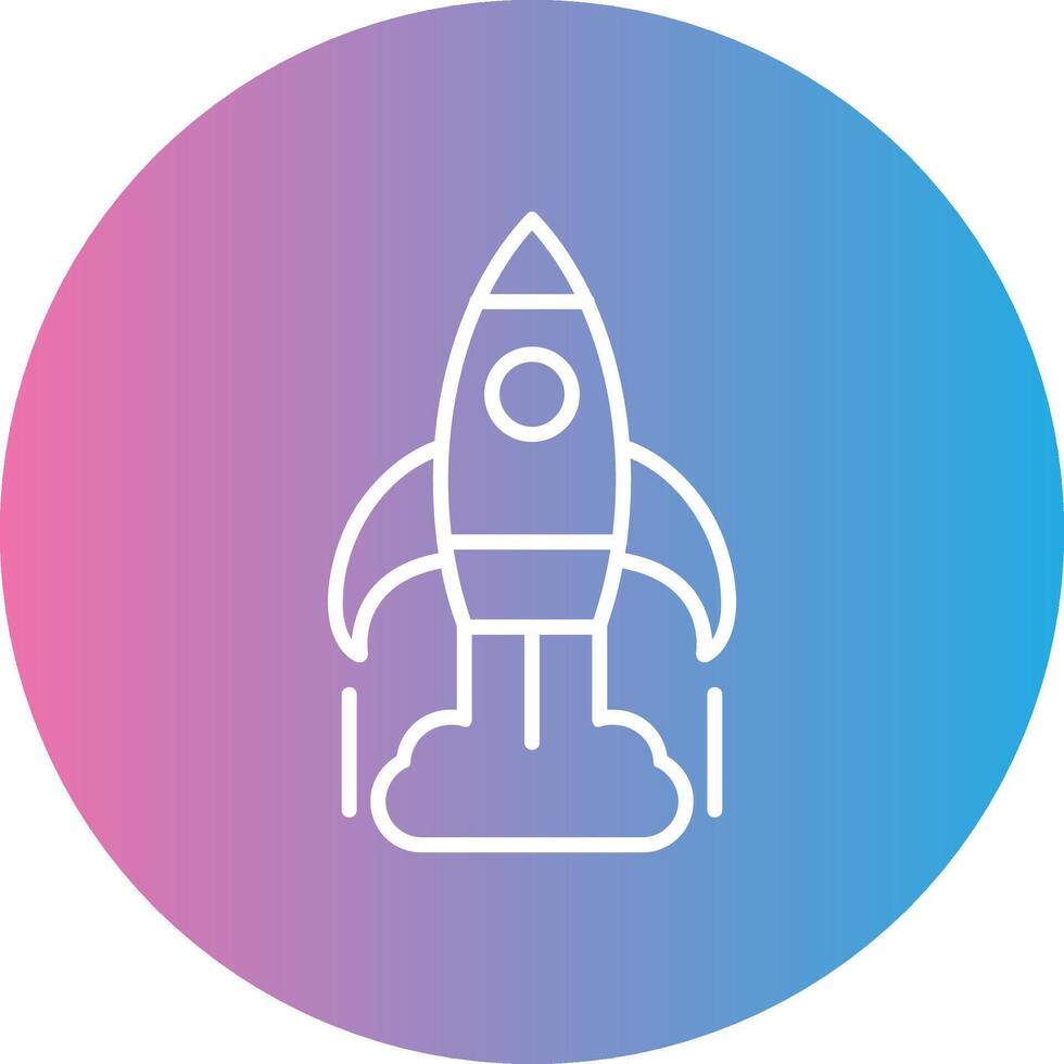 Business Startup Line Gradient Circle Icon vector
