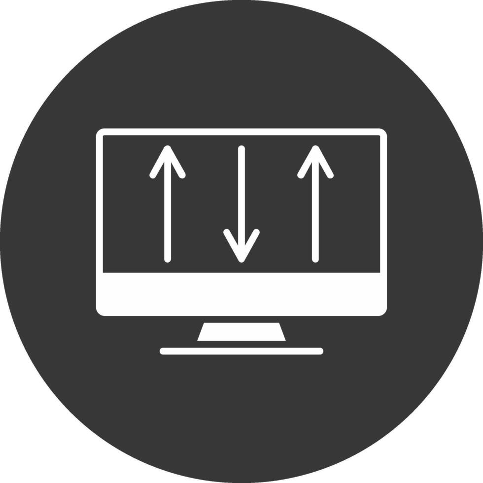 Server Control Glyph Inverted Icon vector