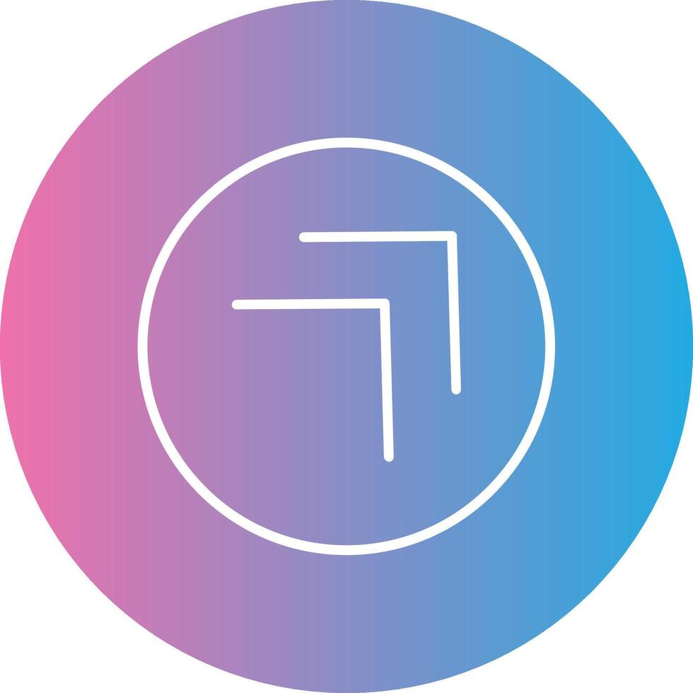 Chevron Line Gradient Circle Icon vector