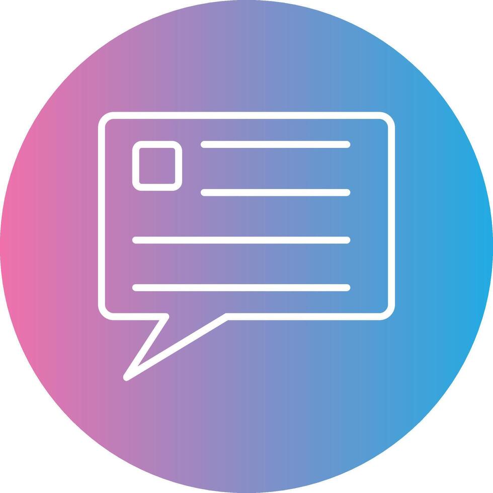 Blog Commenting Line Gradient Circle Icon vector