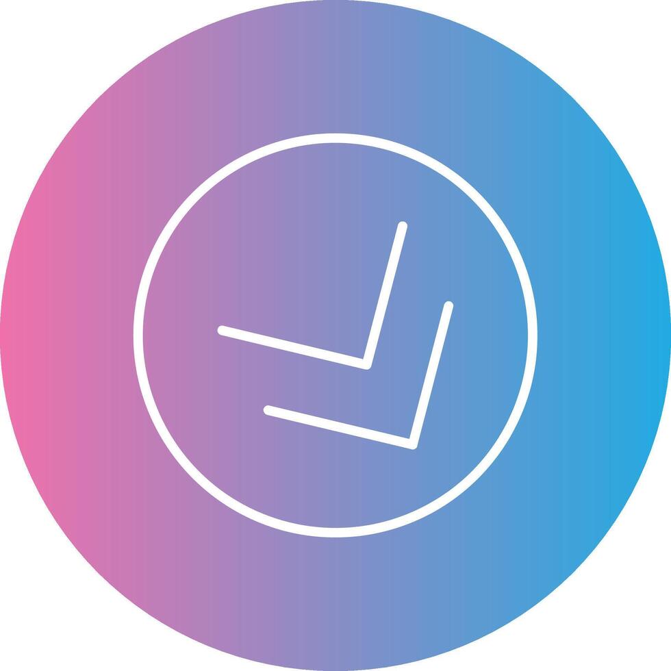 Chevron Line Gradient Circle Icon vector