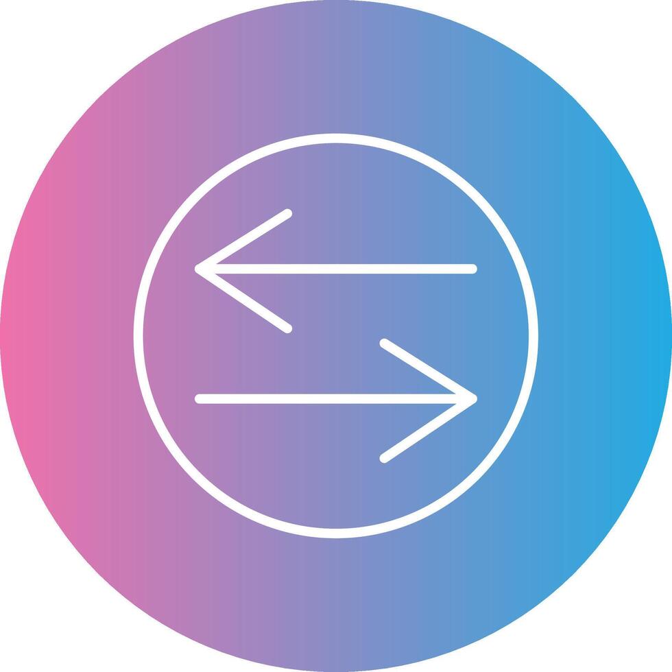 Swap Line Gradient Circle Icon vector