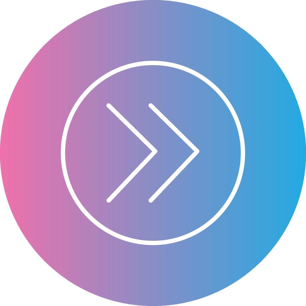 Chevron Line Gradient Circle Icon vector
