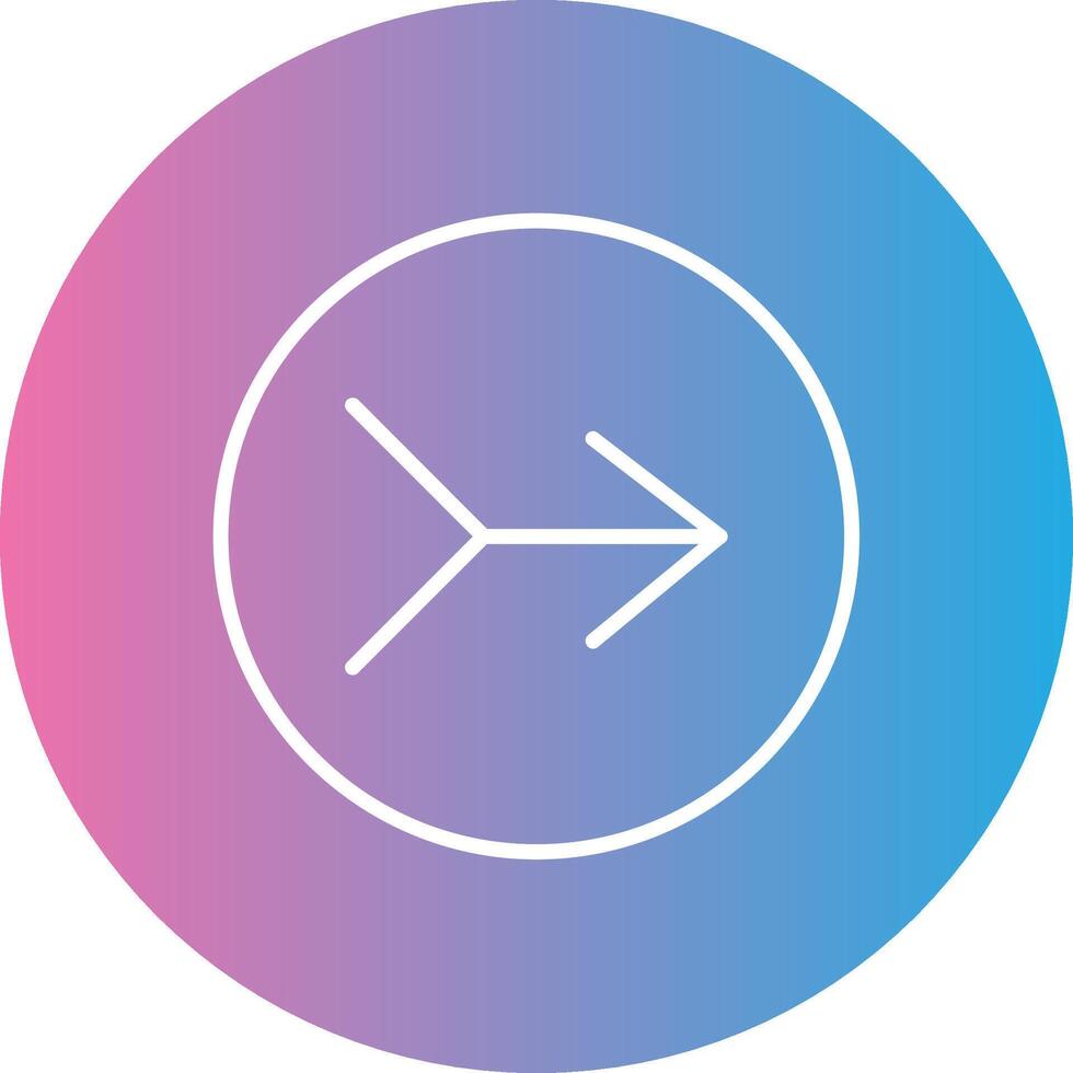 Merge Line Gradient Circle Icon vector