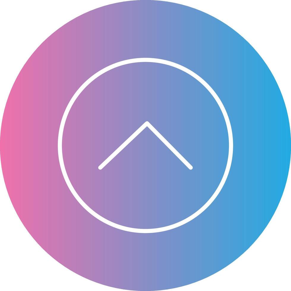 Chevron Line Gradient Circle Icon vector