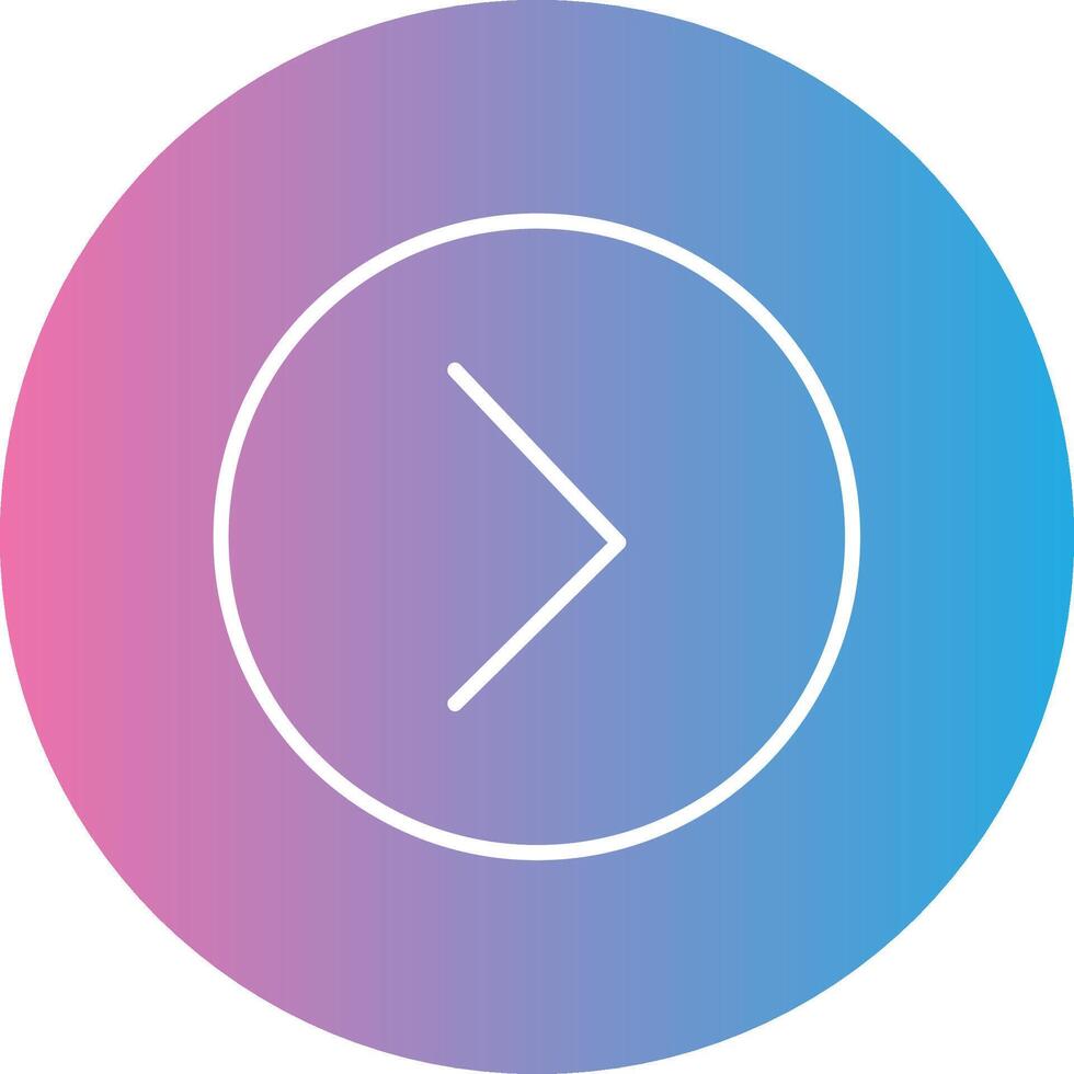 Chevron Line Gradient Circle Icon vector