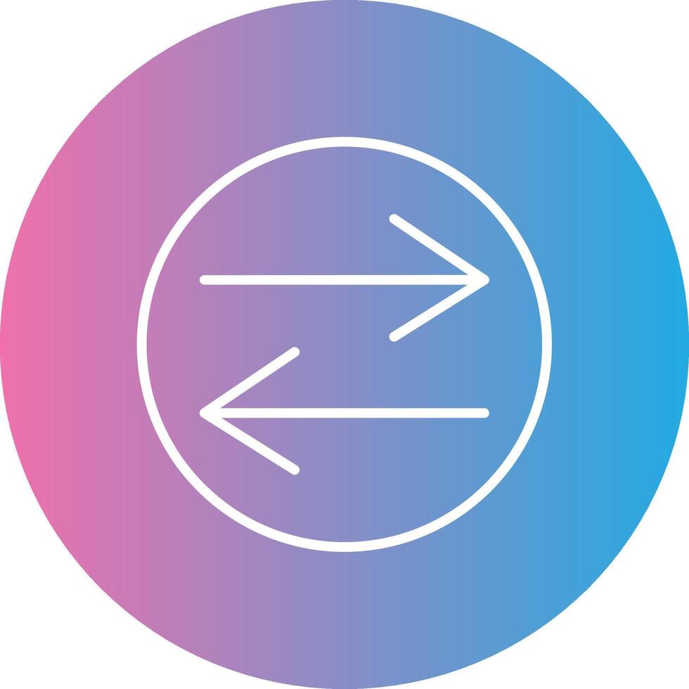 Swap Line Gradient Circle Icon vector