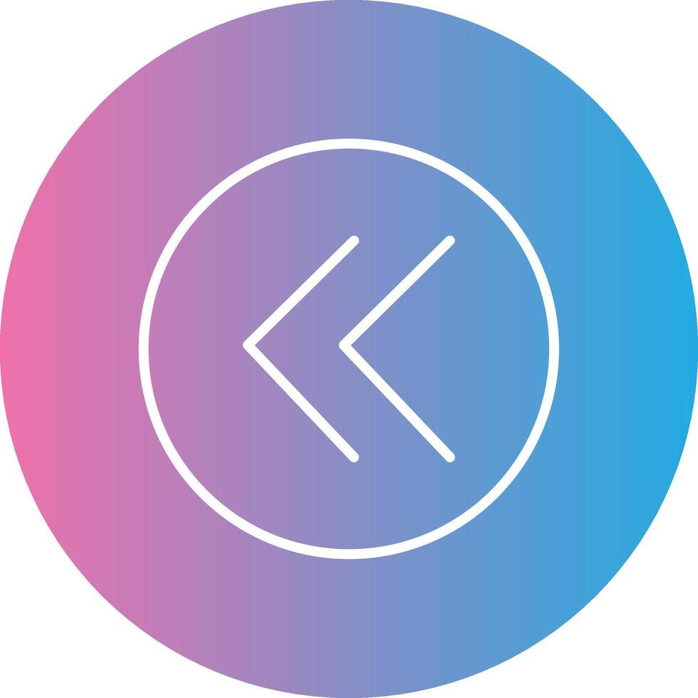 Chevron Line Gradient Circle Icon vector
