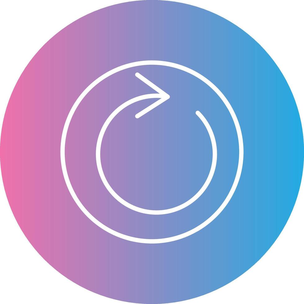 Loop Line Gradient Circle Icon vector