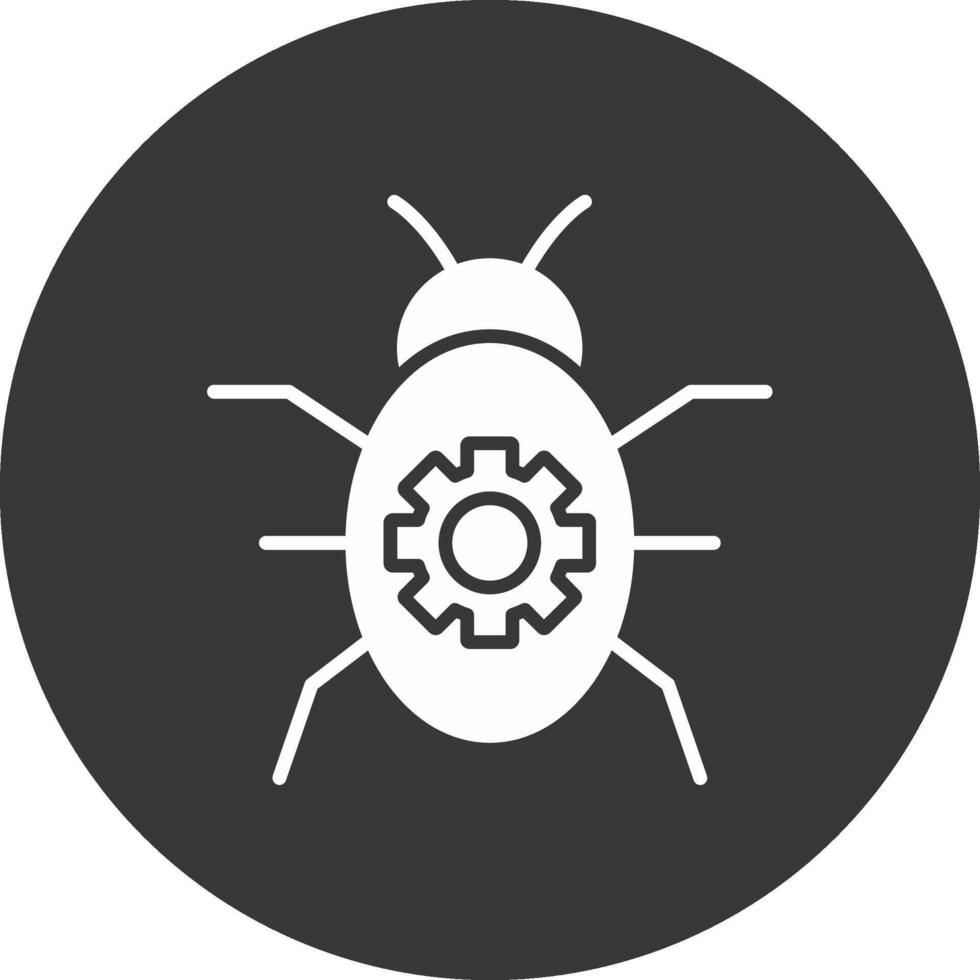 Spam Management Glyph Inverted Icon vector