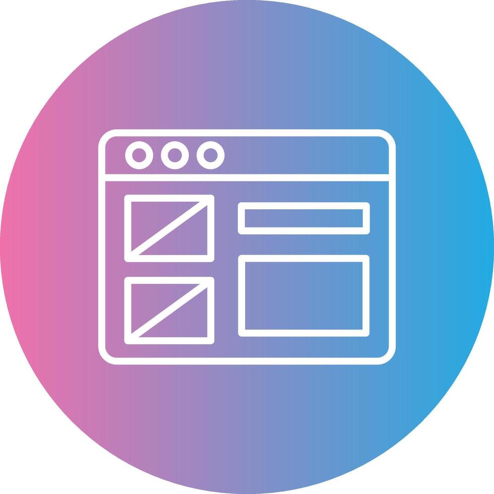 Wireframe Line Gradient Circle Icon vector