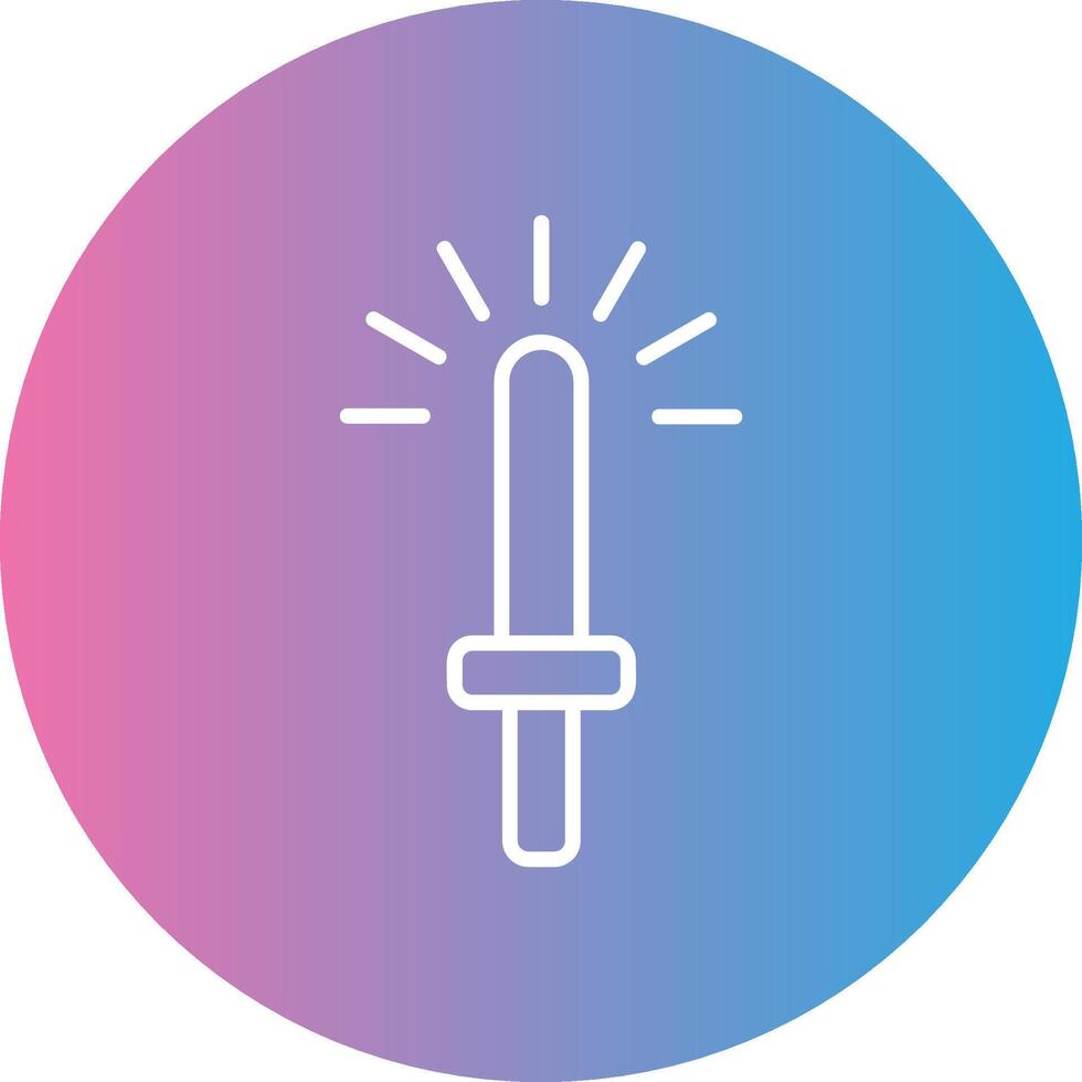 Light Stick Line Gradient Circle Icon vector