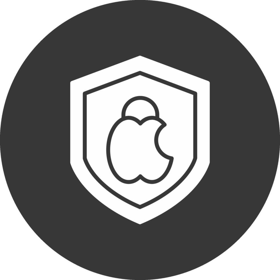 Mac Security Glyph Inverted Icon vector