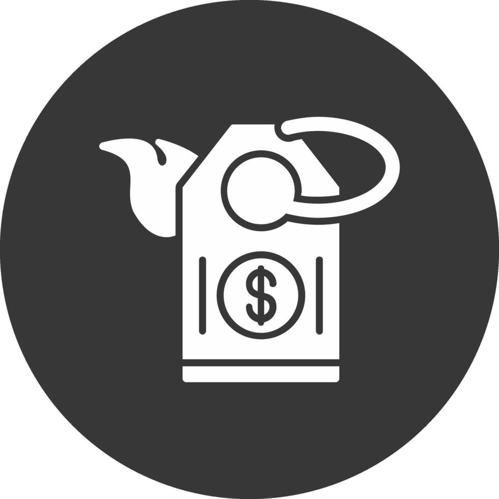 Hot Price Glyph Inverted Icon vector