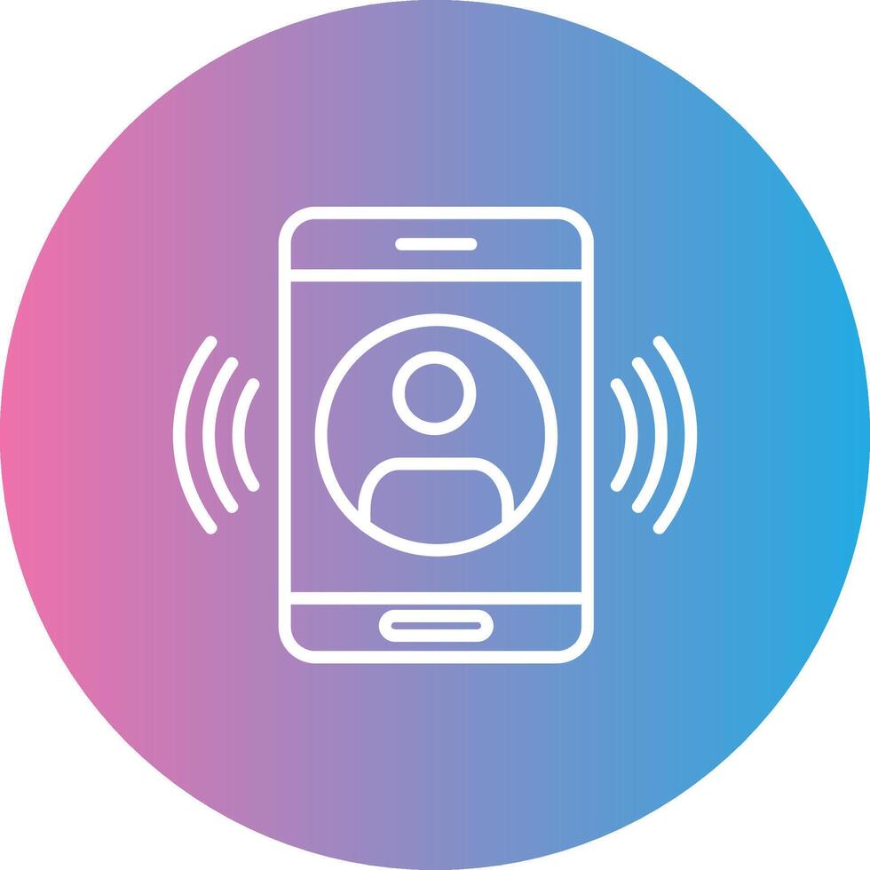 Call Line Gradient Circle Icon vector