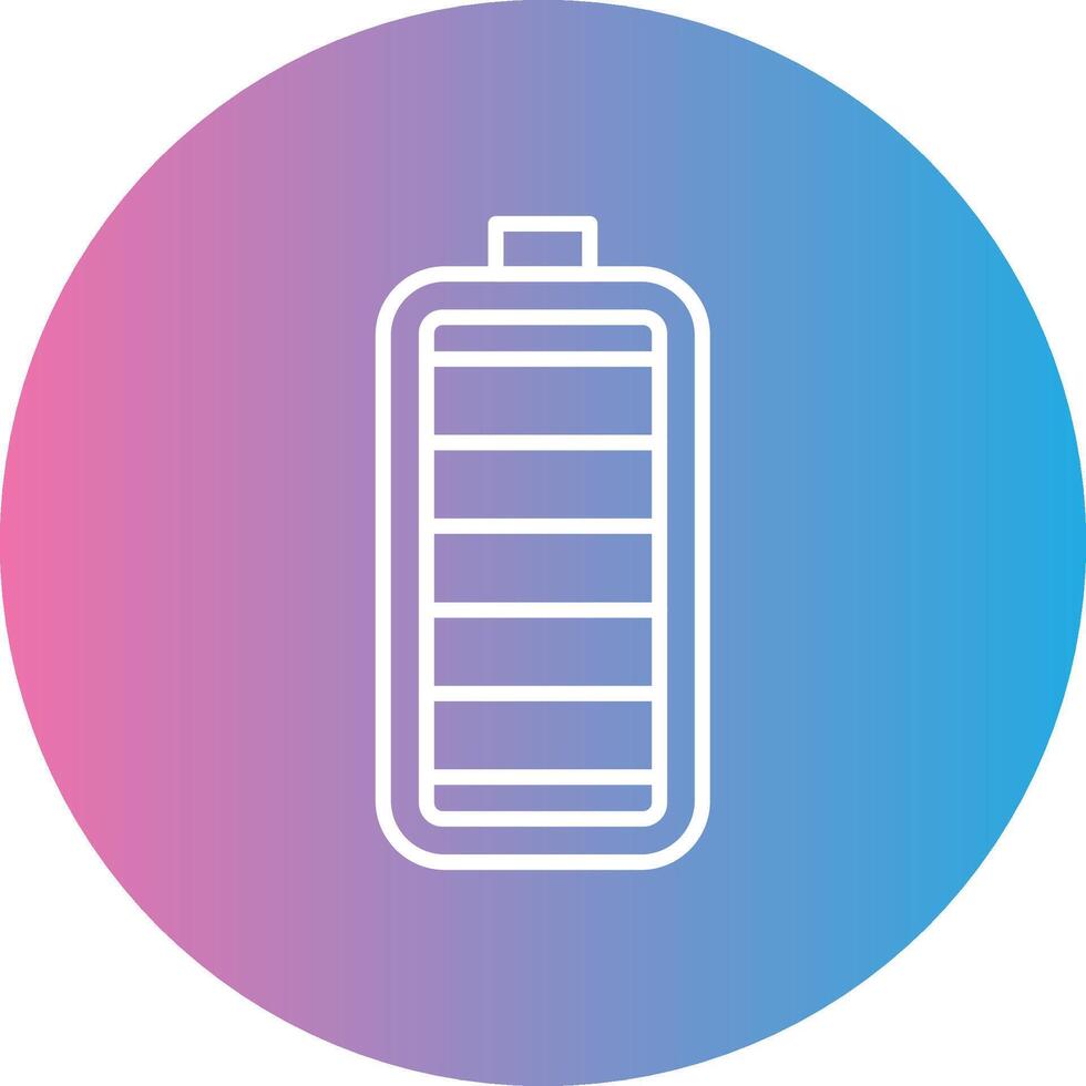 Battery Line Gradient Circle Icon vector