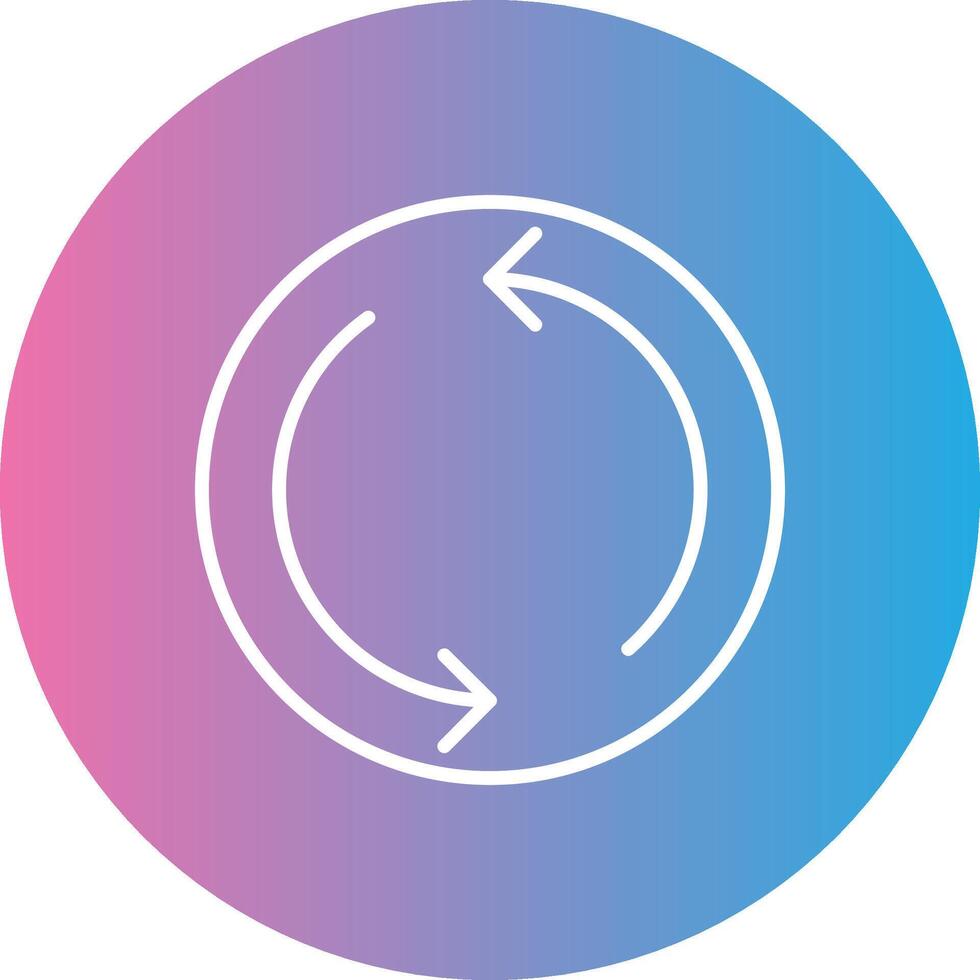 Repeat Line Gradient Circle Icon vector