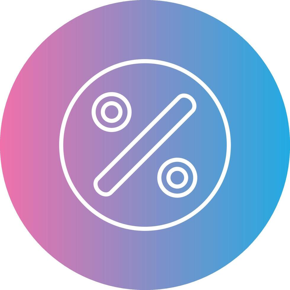 Divide Line Gradient Circle Icon vector