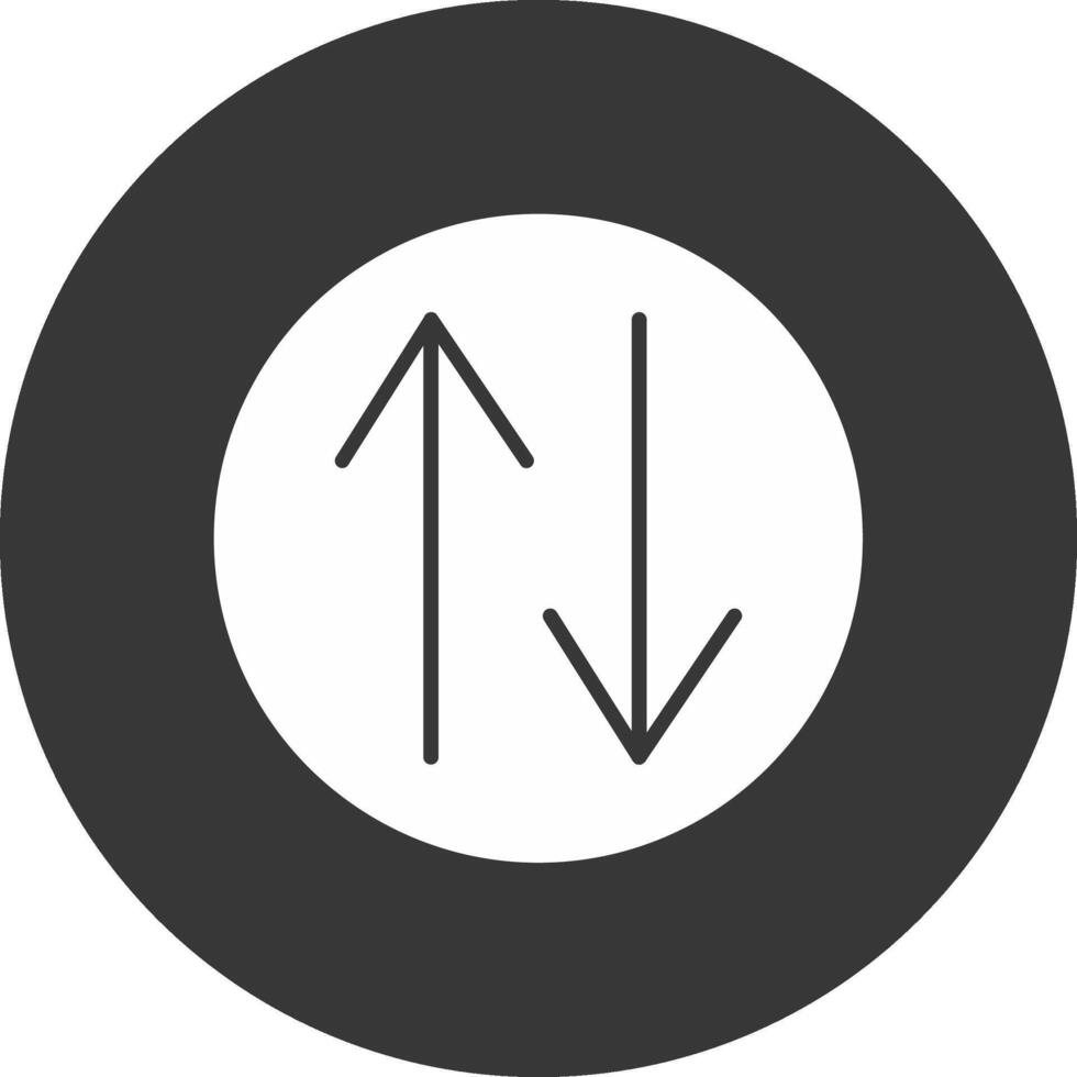 Swap Glyph Inverted Icon vector