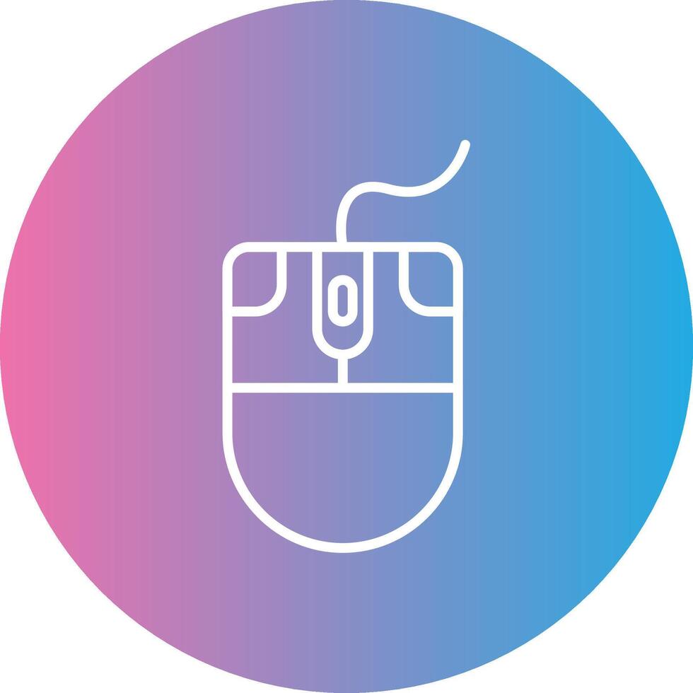 Mouse Line Gradient Circle Icon vector