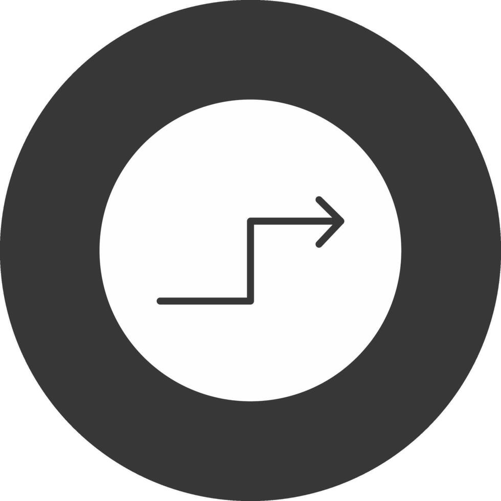 Zigzag Arrow Glyph Inverted Icon vector