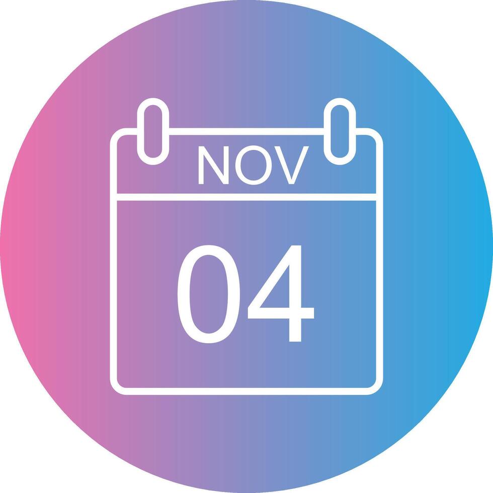 noviembre línea degradado circulo icono vector