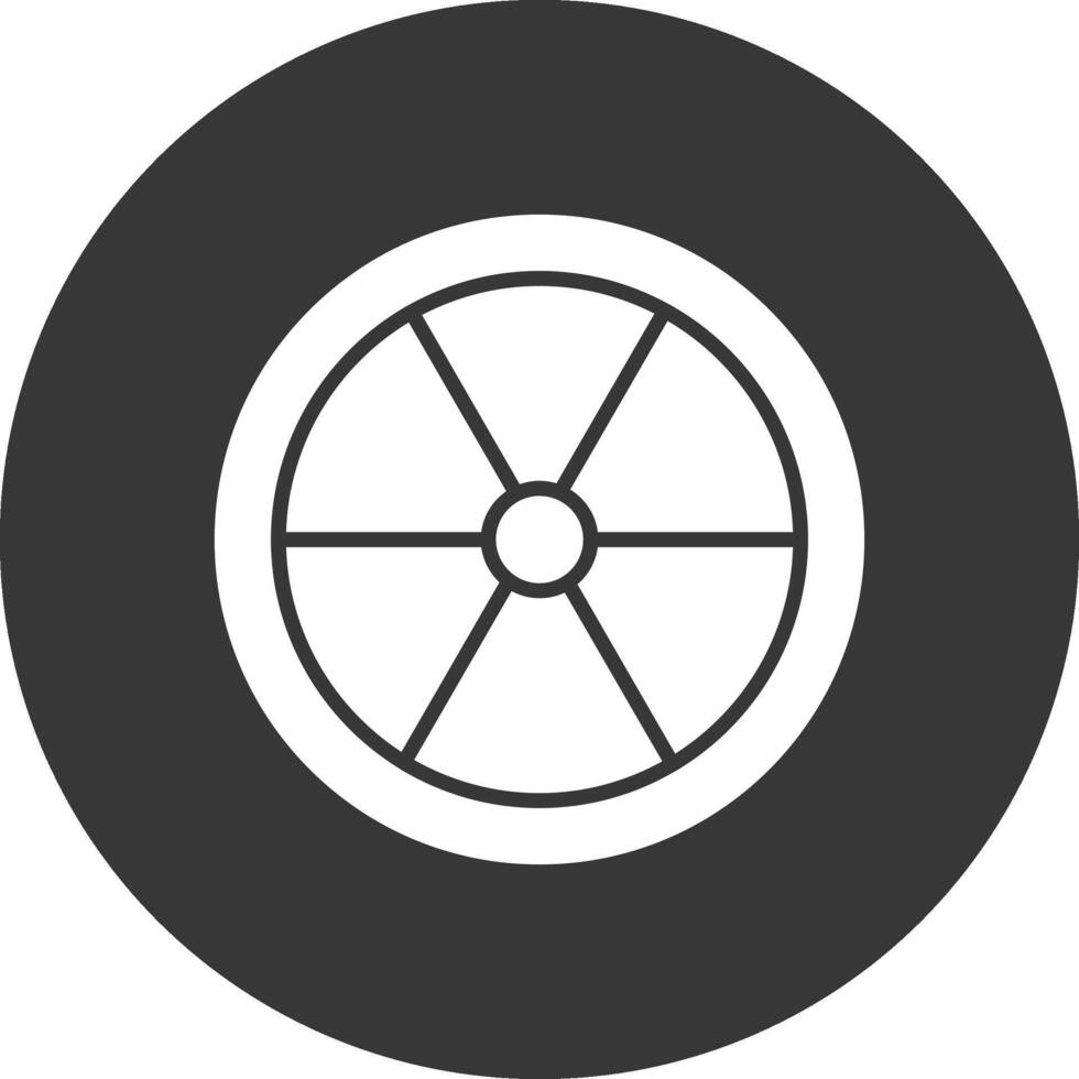 Color Wheel Glyph Inverted Icon vector