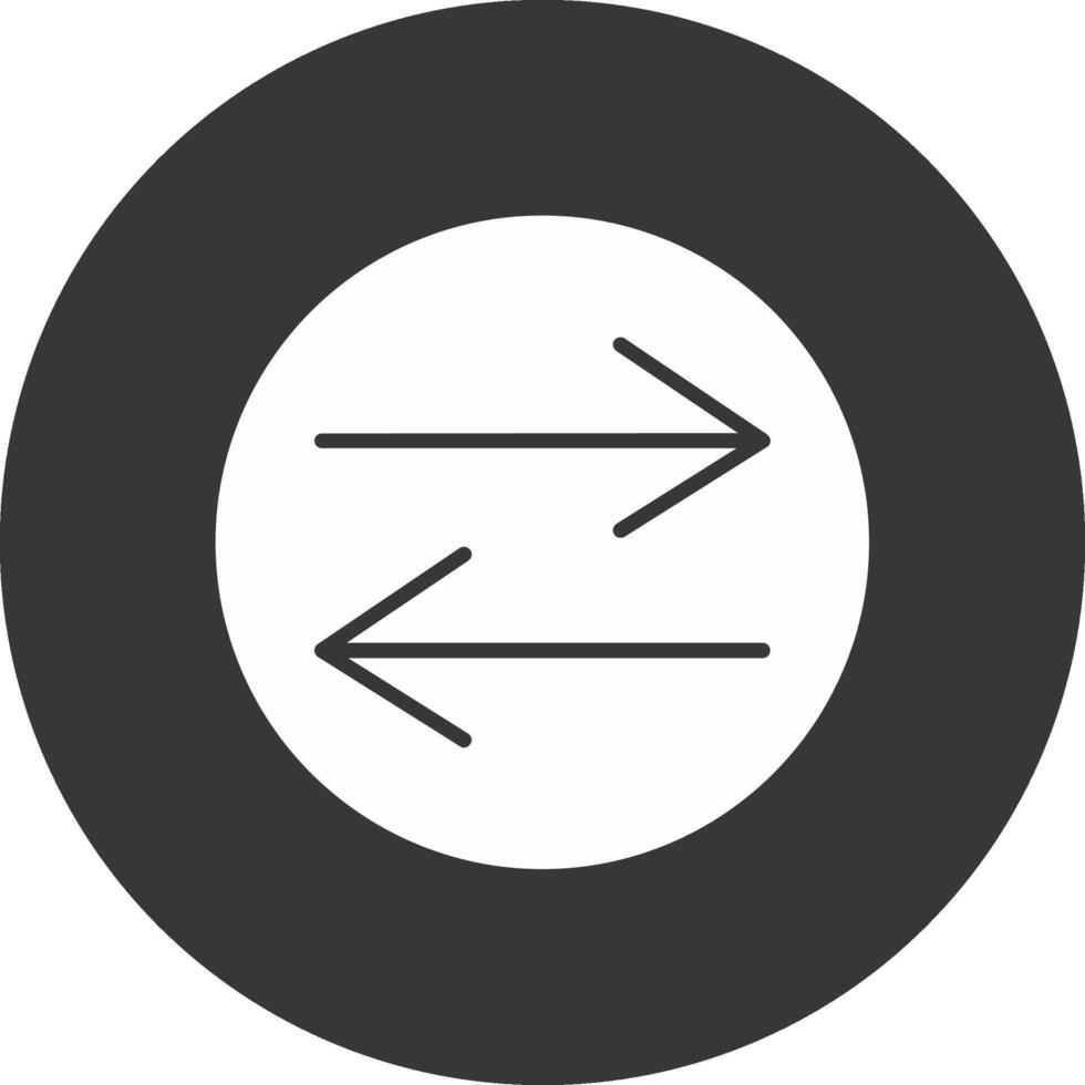 Swap Glyph Inverted Icon vector