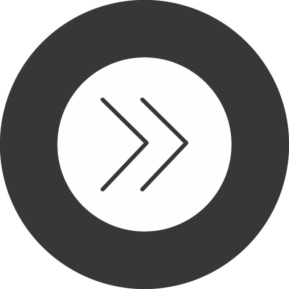 Chevron Glyph Inverted Icon vector