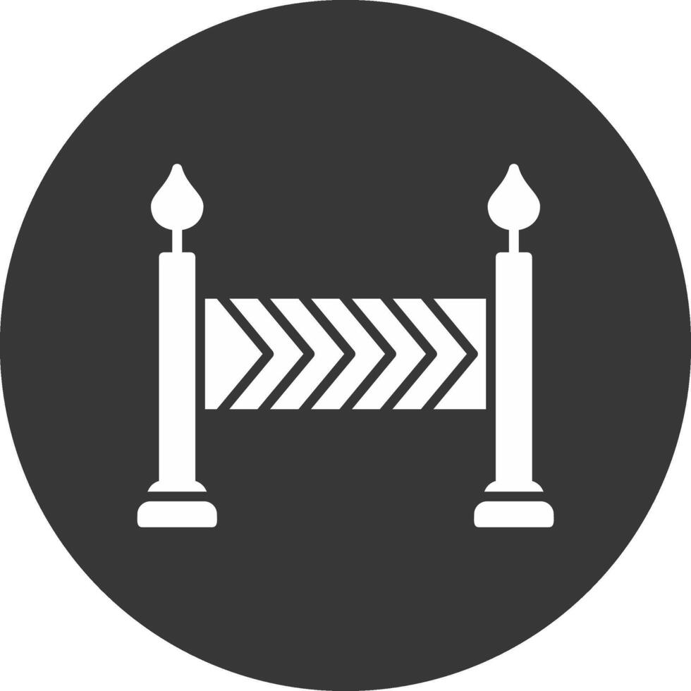 Barrier Glyph Inverted Icon vector