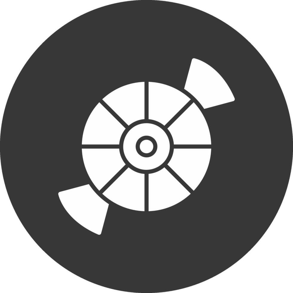Mint Glyph Inverted Icon vector