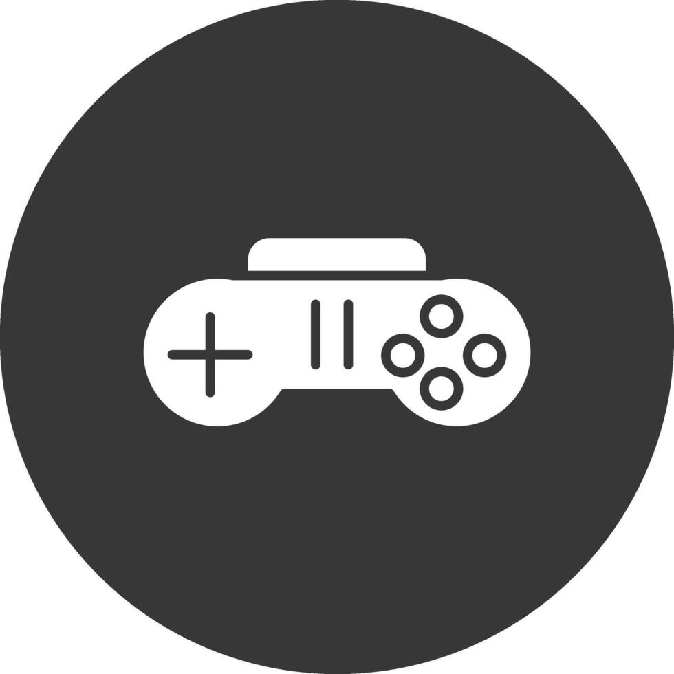 juego desarrollo glifo invertido icono vector