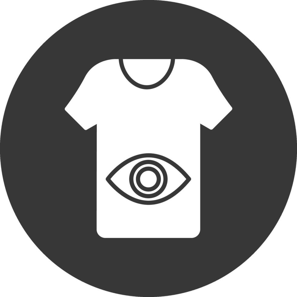 icono de glifo de camiseta invertida vector