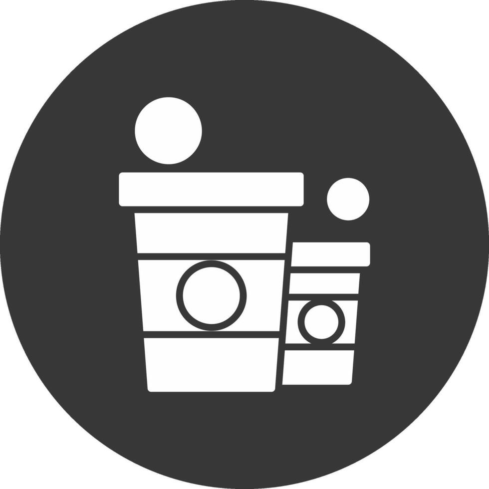 Beer Pong Glyph Inverted Icon vector