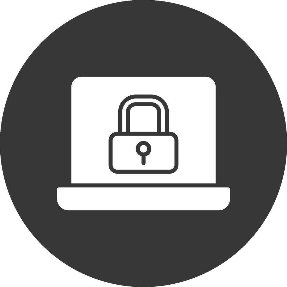 Security Glyph Inverted Icon vector