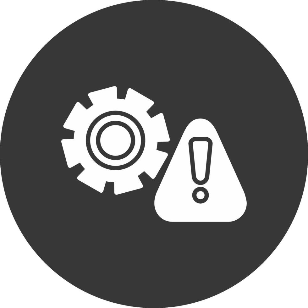 Error Glyph Inverted Icon vector