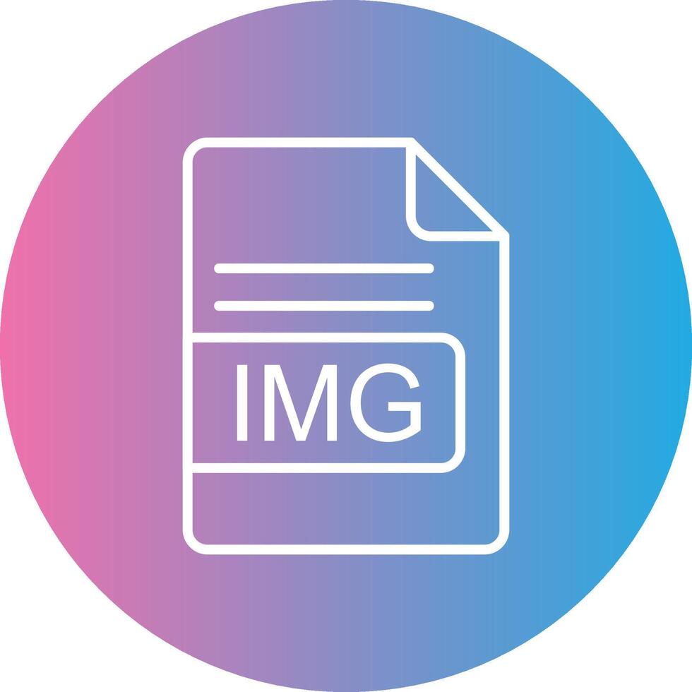 IMG File Format Line Gradient Circle Icon vector