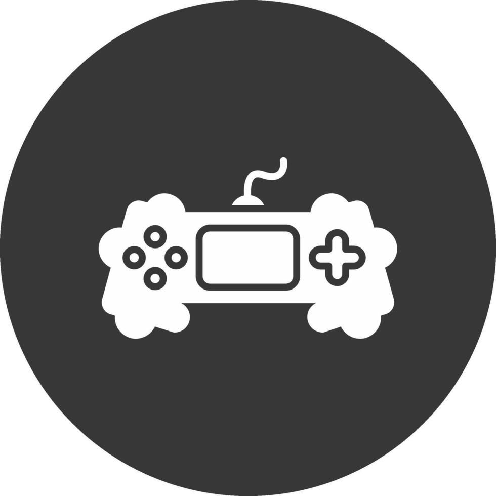 Game Glyph Inverted Icon vector