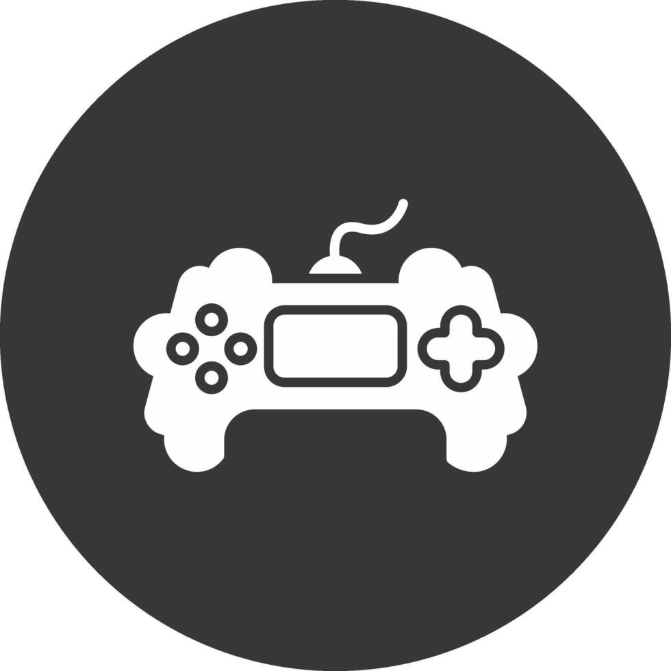 Game Glyph Inverted Icon vector