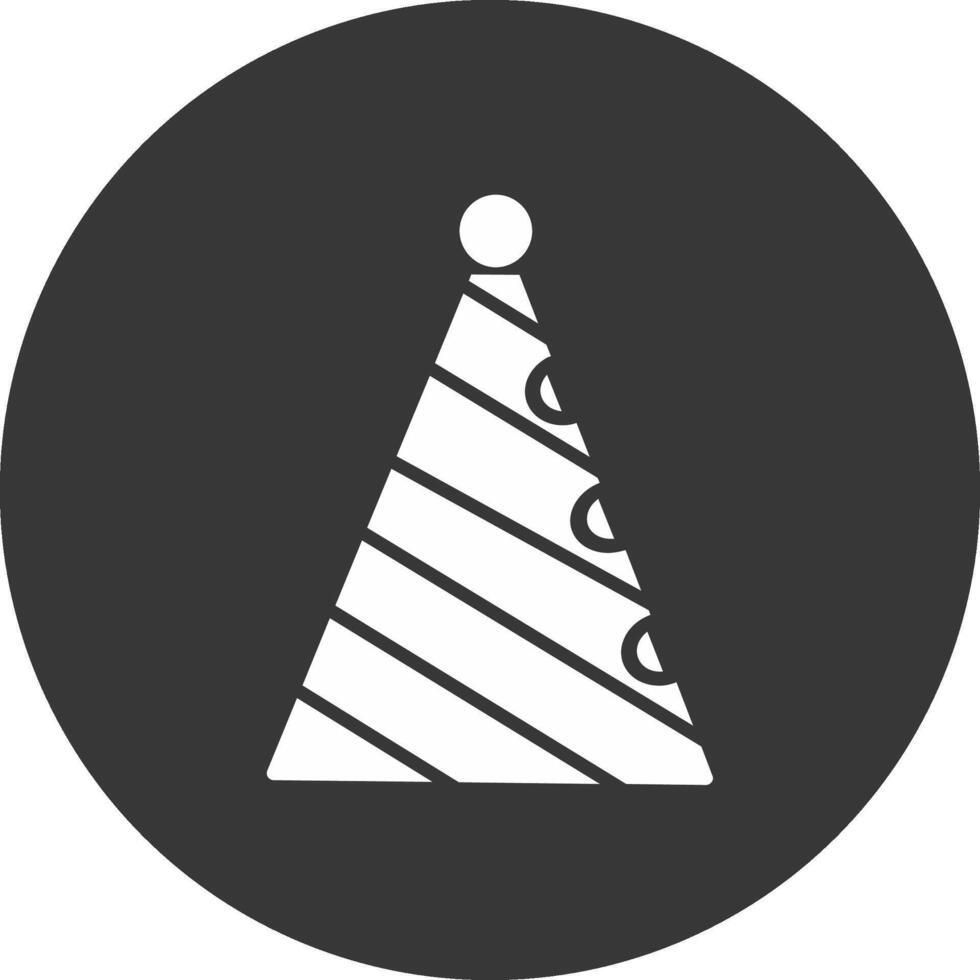 Hat Glyph Inverted Icon vector