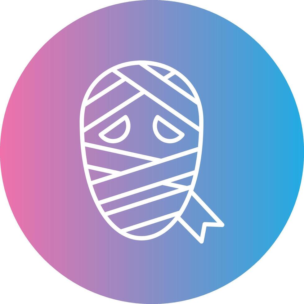 Mummy Line Gradient Circle Icon vector