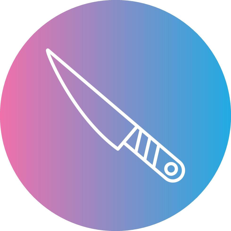 Knife Line Gradient Circle Icon vector