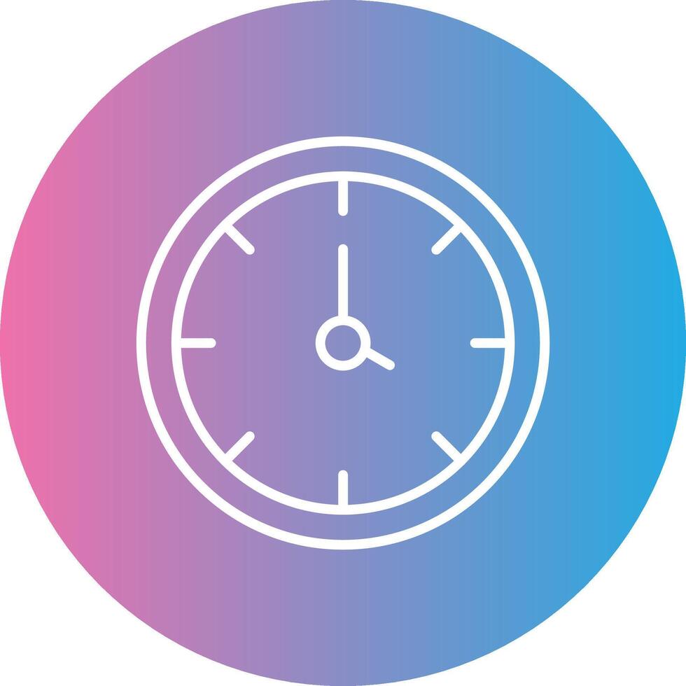 Clock Line Gradient Circle Icon vector