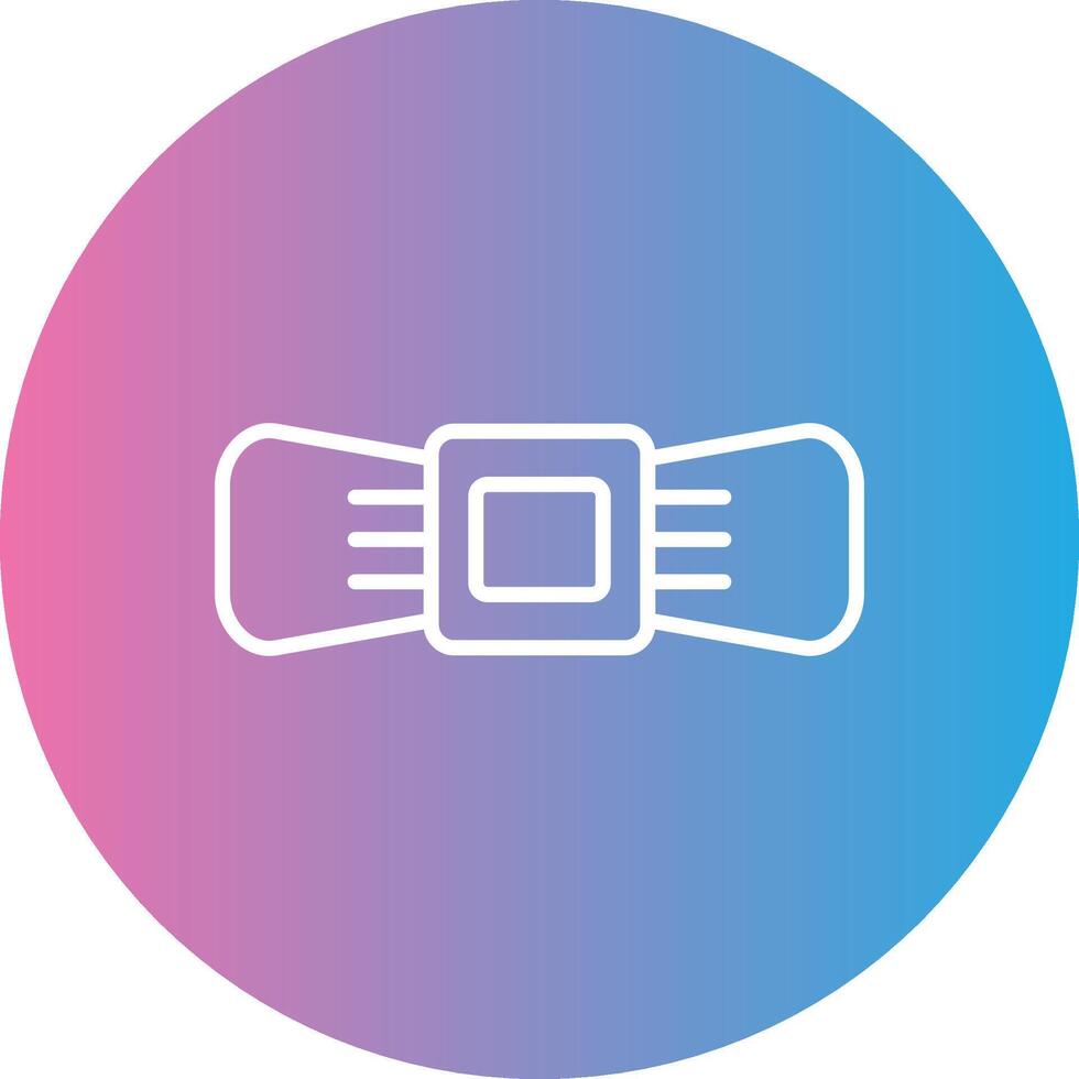 Bow Line Gradient Circle Icon vector