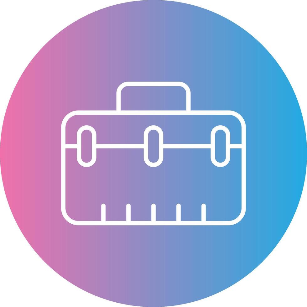 Suitcase Line Gradient Circle Icon vector