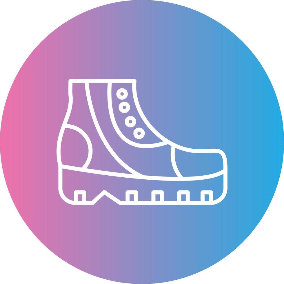 Shoes Line Gradient Circle Icon vector