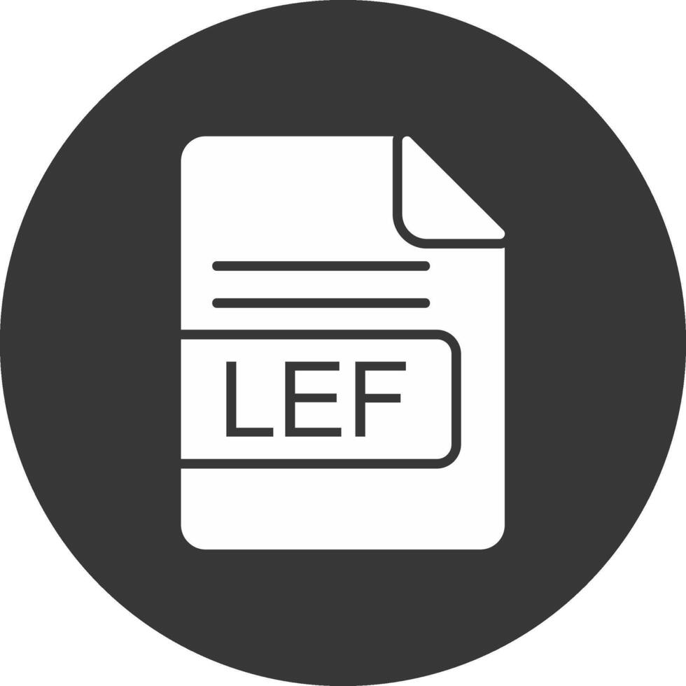 LEF File Format Glyph Inverted Icon vector