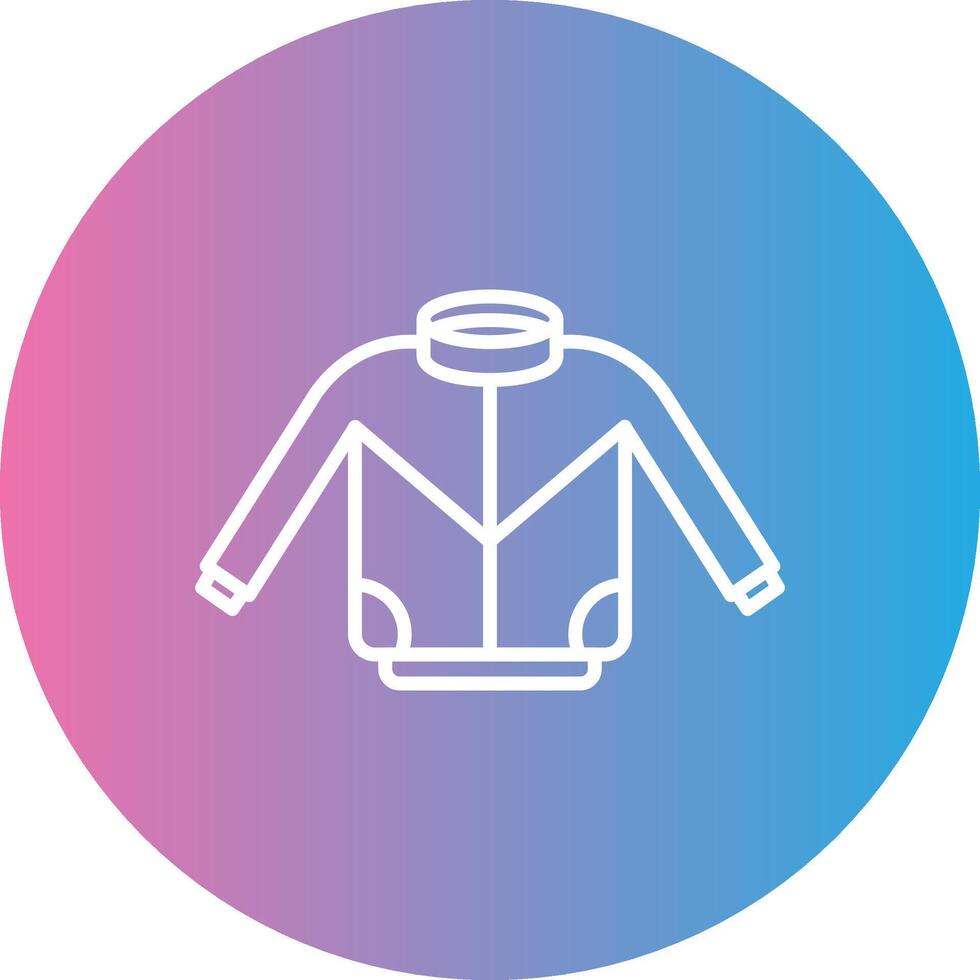 Jacket Line Gradient Circle Icon vector