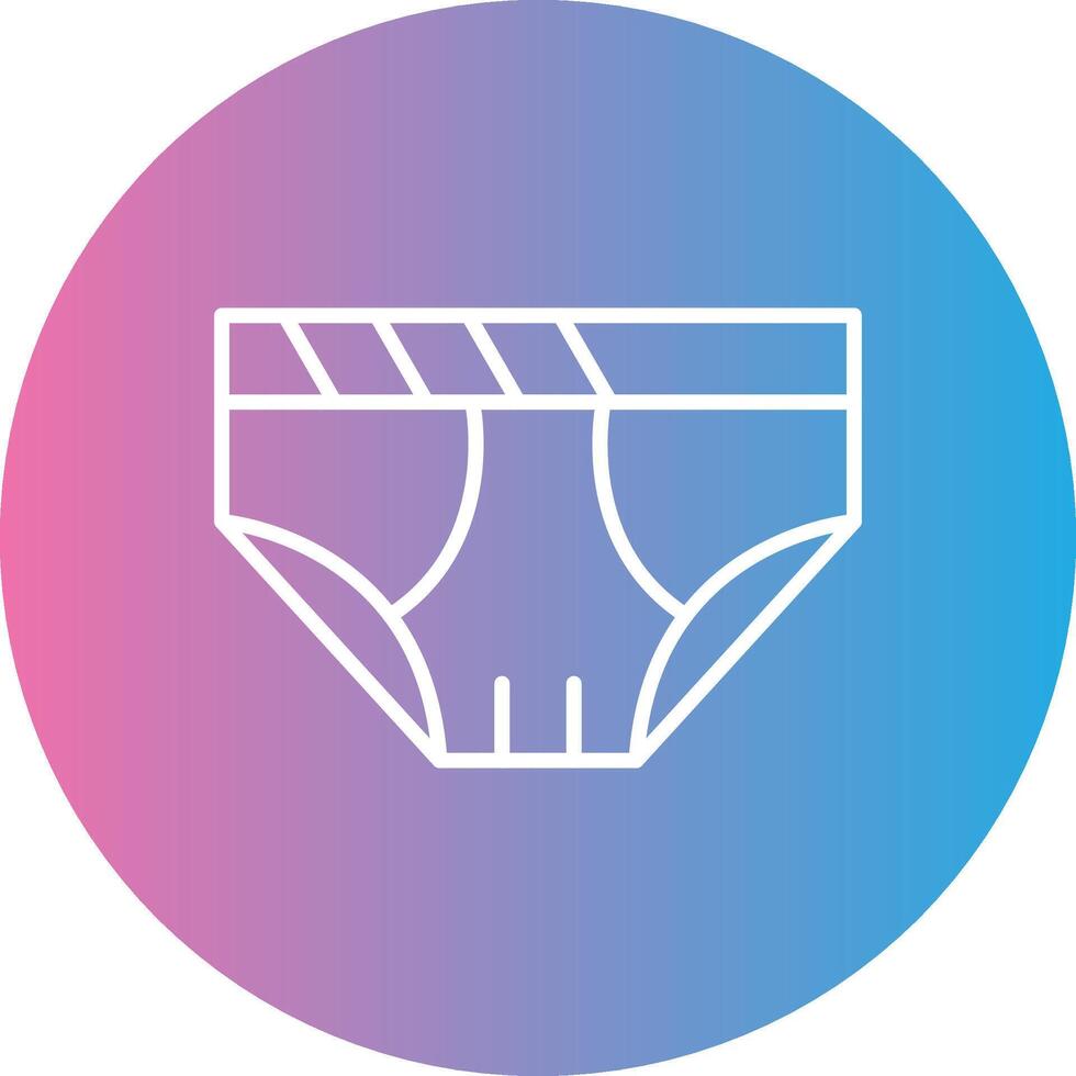 Underwear Line Gradient Circle Icon vector