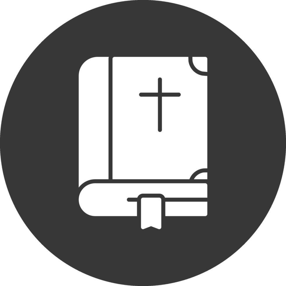 Bible Glyph Inverted Icon vector